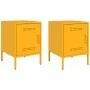 Mesitas de noche 2 uds acero amarillo mostaza 36x39x50,5 cm by , Nightstands - Ref: Foro24-842917, Price: 79,36 €, Discount: %