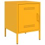 Zwei Nachttische aus gelbem Senf-Stahl, 36x39x50,5 cm. von , Nachttische - Ref: Foro24-842917, Preis: 94,40 €, Rabatt: %
