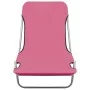 Folding loungers 2 units steel and pink fabric by vidaXL, Loungers - Ref: Foro24-310345, Price: 93,28 €, Discount: %