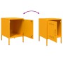 Zwei Nachttische aus gelbem Senf-Stahl, 36x39x50,5 cm. von , Nachttische - Ref: Foro24-842917, Preis: 94,40 €, Rabatt: %