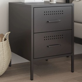 Nachttisch aus schwarzem Stahl 36x39x50,5 cm von , Nachttische - Ref: Foro24-842922, Preis: 67,66 €, Rabatt: %