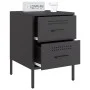 Mesita de noche acero negro 36x39x50,5 cm de , Mesitas de noche - Ref: Foro24-842922, Precio: 66,90 €, Descuento: %