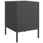 Nachttisch aus schwarzem Stahl 36x39x50,5 cm von , Nachttische - Ref: Foro24-842922, Preis: 66,90 €, Rabatt: %