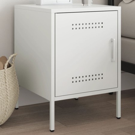 Nachttisch aus weißem Stahl 36x39x50,5 cm von , Nachttische - Ref: Foro24-842920, Preis: 55,41 €, Rabatt: %