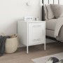 Nachttisch aus weißem Stahl 36x39x50,5 cm von , Nachttische - Ref: Foro24-842920, Preis: 55,41 €, Rabatt: %