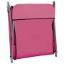 Folding loungers 2 units steel and pink fabric by vidaXL, Loungers - Ref: Foro24-310345, Price: 85,84 €, Discount: %