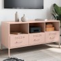 Mueble para TV acero rosa 100,5x39x50,5 cm de , Muebles TV - Ref: Foro24-843037, Precio: 123,47 €, Descuento: %