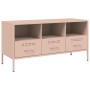 Mueble para TV acero rosa 100,5x39x50,5 cm de , Muebles TV - Ref: Foro24-843037, Precio: 123,47 €, Descuento: %