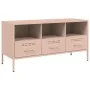 Mueble para TV acero rosa 100,5x39x50,5 cm by , TV Furniture - Ref: Foro24-843037, Price: 121,98 €, Discount: %