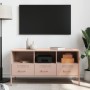 Mueble para TV acero rosa 100,5x39x50,5 cm de , Muebles TV - Ref: Foro24-843037, Precio: 123,47 €, Descuento: %
