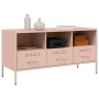 Mueble para TV acero rosa 100,5x39x50,5 cm de , Muebles TV - Ref: Foro24-843037, Precio: 123,47 €, Descuento: %