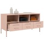 Mueble para TV acero rosa 100,5x39x50,5 cm de , Muebles TV - Ref: Foro24-843037, Precio: 123,47 €, Descuento: %