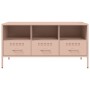 Mueble para TV acero rosa 100,5x39x50,5 cm de , Muebles TV - Ref: Foro24-843037, Precio: 123,47 €, Descuento: %