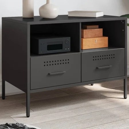 Mueble para TV acero negro 68x39x50,5 cm de , Muebles TV - Ref: Foro24-843042, Precio: 75,41 €, Descuento: %
