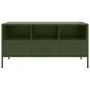 Mueble para TV acero verde oliva 100,5x39x50,5 cm by , TV Furniture - Ref: Foro24-843040, Price: 122,13 €, Discount: %