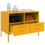 TV furniture 2 units yellow mustard steel 68x39x50.5 cm by , TV Furniture - Ref: Foro24-843049, Price: 173,37 €, Discount: %