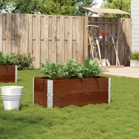 Jardinera de madera maciza de pino marrón 100x50 cm by , Pots and planters - Ref: Foro24-3295394, Price: 68,40 €, Discount: %