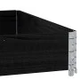 Jardinera de madera maciza de pino negra 100x100 cm by , Pots and planters - Ref: Foro24-3295396, Price: 41,72 €, Discount: %