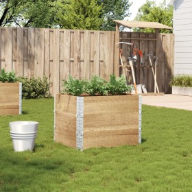 Jardinera de madera maciza de pino 80x60 cm de , Maceteros y jardineras - Ref: Foro24-3295419, Precio: 93,25 €, Descuento: %