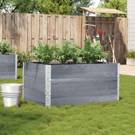 Jardinera de madera maciza de pino gris 120x80 cm von , Töpfe und Pflanzgefäße - Ref: Foro24-3295425, Preis: 123,87 €, Rabatt: %
