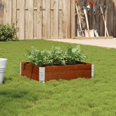 Jardinera de madera maciza de pino marrón 80x60 cm by , Pots and planters - Ref: Foro24-3295838, Price: 36,52 €, Discount: %