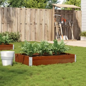 Jardinera de madera maciza de pino marrón 120x80 cm von , Töpfe und Pflanzgefäße - Ref: Foro24-3295846, Preis: 52,70 €, Rabat...