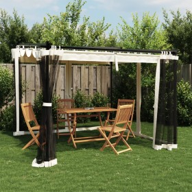 Cenador con paredes de malla acero crema 3x3 m von , Zelte und Pavillons - Ref: Foro24-4003908, Preis: 339,49 €, Rabatt: %