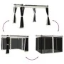 Cenador con paredes de malla acero crema 3x3 m de , Carpas y cenadores - Ref: Foro24-4003908, Precio: 346,35 €, Descuento: %