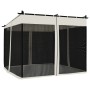 Cenador con paredes de malla acero crema 3x3 m von , Zelte und Pavillons - Ref: Foro24-4003908, Preis: 339,49 €, Rabatt: %