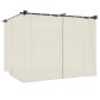 Cenador con cortinas acero color crema 3x3 m by , Tents and gazebos - Ref: Foro24-4003917, Price: 353,31 €, Discount: %