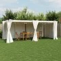 Cenador con cortinas acero color crema 6x3 m by , Tents and gazebos - Ref: Foro24-4003920, Price: 483,04 €, Discount: %