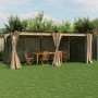 Pavillon mit taupefarbenen Vorhängen 6x3 m von , Zelte und Pavillons - Ref: Foro24-4003922, Preis: 468,90 €, Rabatt: %