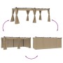 Cenador con cortinas acero taupe 6x3 m de , Carpas y cenadores - Ref: Foro24-4003922, Precio: 468,02 €, Descuento: %