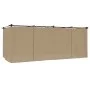Cenador con cortinas acero taupe 6x3 m de , Carpas y cenadores - Ref: Foro24-4003922, Precio: 495,81 €, Descuento: %