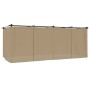 Pavillon mit taupefarbenen Vorhängen 6x3 m von , Zelte und Pavillons - Ref: Foro24-4003922, Preis: 468,90 €, Rabatt: %