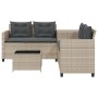 Sofá jardín forma de L con mesa y cojines ratán PE gris claro by , Garden sets - Ref: Foro24-369032, Price: 289,48 €, Discoun...