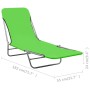 Tumbonas plegables 2 unidades acero y tela verde de vidaXL, Tumbonas - Ref: Foro24-310343, Precio: 76,56 €, Descuento: %