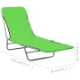 Tumbonas plegables 2 unidades acero y tela verde de vidaXL, Tumbonas - Ref: Foro24-310343, Precio: 82,17 €, Descuento: %