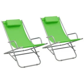 Rocking chairs 2 units green steel by vidaXL, Loungers - Ref: Foro24-310339, Price: 114,89 €, Discount: %