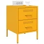 Mesitas de noche 2 uds acero amarillo mostaza 36x39x50,5 cm by , Nightstands - Ref: Foro24-842929, Price: 126,29 €, Discount: %