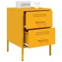 Mesitas de noche 2 uds acero amarillo mostaza 36x39x50,5 cm by , Nightstands - Ref: Foro24-842929, Price: 126,29 €, Discount: %