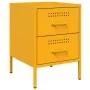 Mesitas de noche 2 uds acero amarillo mostaza 36x39x50,5 cm by , Nightstands - Ref: Foro24-842929, Price: 126,29 €, Discount: %