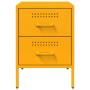 Mesitas de noche 2 uds acero amarillo mostaza 36x39x50,5 cm de , Mesitas de noche - Ref: Foro24-842929, Precio: 127,79 €, Des...