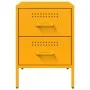 Mesitas de noche 2 uds acero amarillo mostaza 36x39x50,5 cm by , Nightstands - Ref: Foro24-842929, Price: 126,29 €, Discount: %
