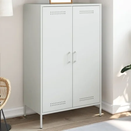 Aparador de acero blanco 68x39x113 cm by , Sideboards - Ref: Foro24-842969, Price: 145,65 €, Discount: %