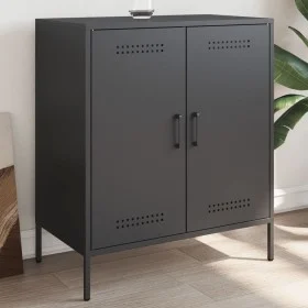 Schwarzer Stahlschrank 68x39x79 cm von , Sideboards - Ref: Foro24-842976, Preis: 100,88 €, Rabatt: %