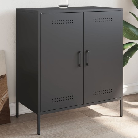 Aparador de acero negro 68x39x79 cm de , Aparadores - Ref: Foro24-842976, Precio: 120,62 €, Descuento: %