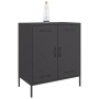 Aparador de acero negro 68x39x79 cm de , Aparadores - Ref: Foro24-842976, Precio: 120,62 €, Descuento: %