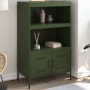 Olivgrüner Stahlschrank 68x39x113 cm von , Sideboards - Ref: Foro24-842974, Preis: 128,31 €, Rabatt: %