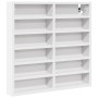 Vitrina de madera ingeniería blanca 60x8,5x58 cm by , Shelves and shelves - Ref: Foro24-847961, Price: 44,62 €, Discount: %